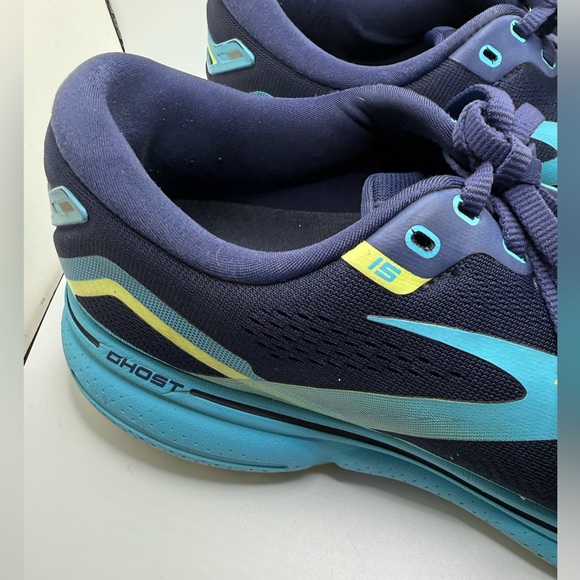 Brooks Ghost 15 Shoes Men's Size 11 Blue Sneakers Running Athletic Gym Jogging - Picture 2 of 16